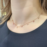 Diamond/Ruby By The Yard Necklace