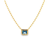 London Blue Topaz Ball Chain Necklace