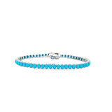 Turquoise Tennis Bracelet- WG
