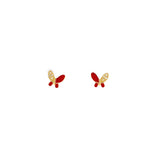 Baby Red Butterfly Earrings
