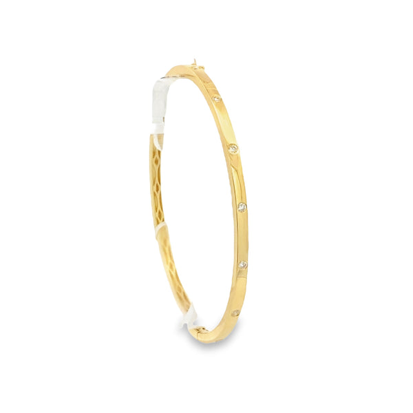 Gold and Diamond Stacking Bangle PK Hart Fine Jewelry