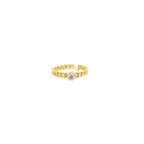 Chain Ring with Bezel Diamond- YG