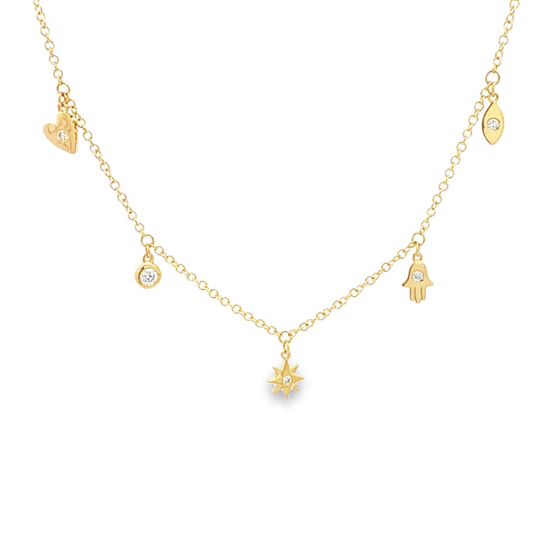 Mixed Charm Hanging Necklace PK Hart Fine Jewelry