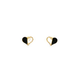 Baby Black Heart Earrings