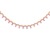 Pink Sapphire Baguette Necklace