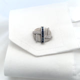 Sapphire & Diamond Geometric Cufflinks
