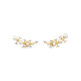 Medium Pearl Crawler Earrings
