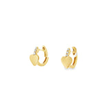 Gold Heart Huggies