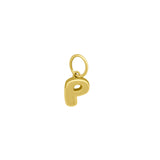 Mini Gold Bubble Initial Charm