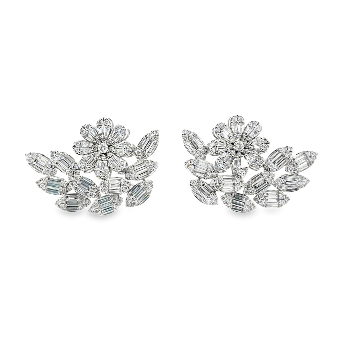 Baguette Diamond Flower Crawlers
