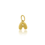 Mini Gold Bubble Initial Charm