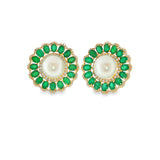 Pearl & Emerald Statement Earrings