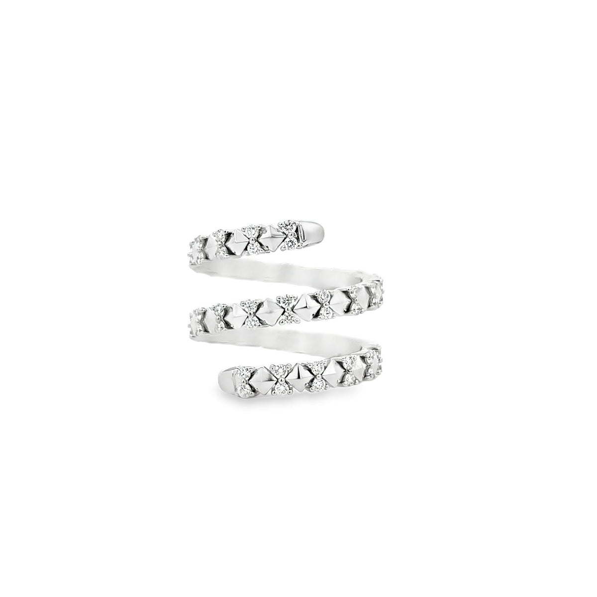 Diamond Spiral Flex Ring