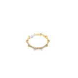 Bamboo Pave Pinky Ring