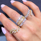 Two Tone Marquise Wrap Ring