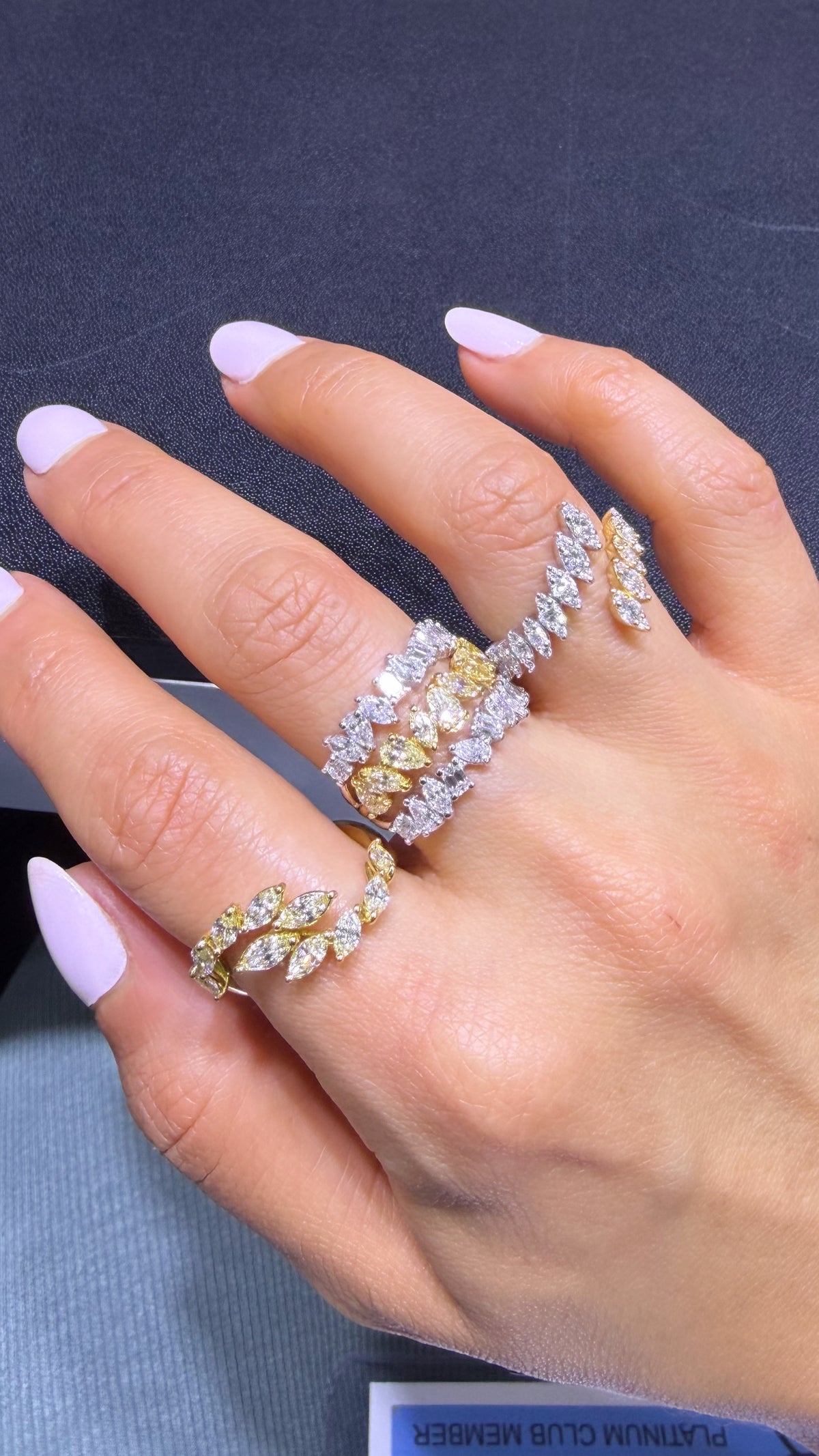 Two Tone Marquise Wrap Ring