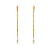 Pointed Diamond Hoops YG