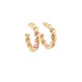 Small Gold Rope Hoops