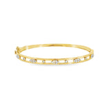 Diamond Station Gold Bangle