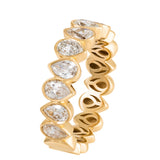 Bezel Diamond Pear Band