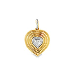Gold & Diamond Heart Charm