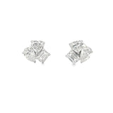 Three Stone Diamond Studs