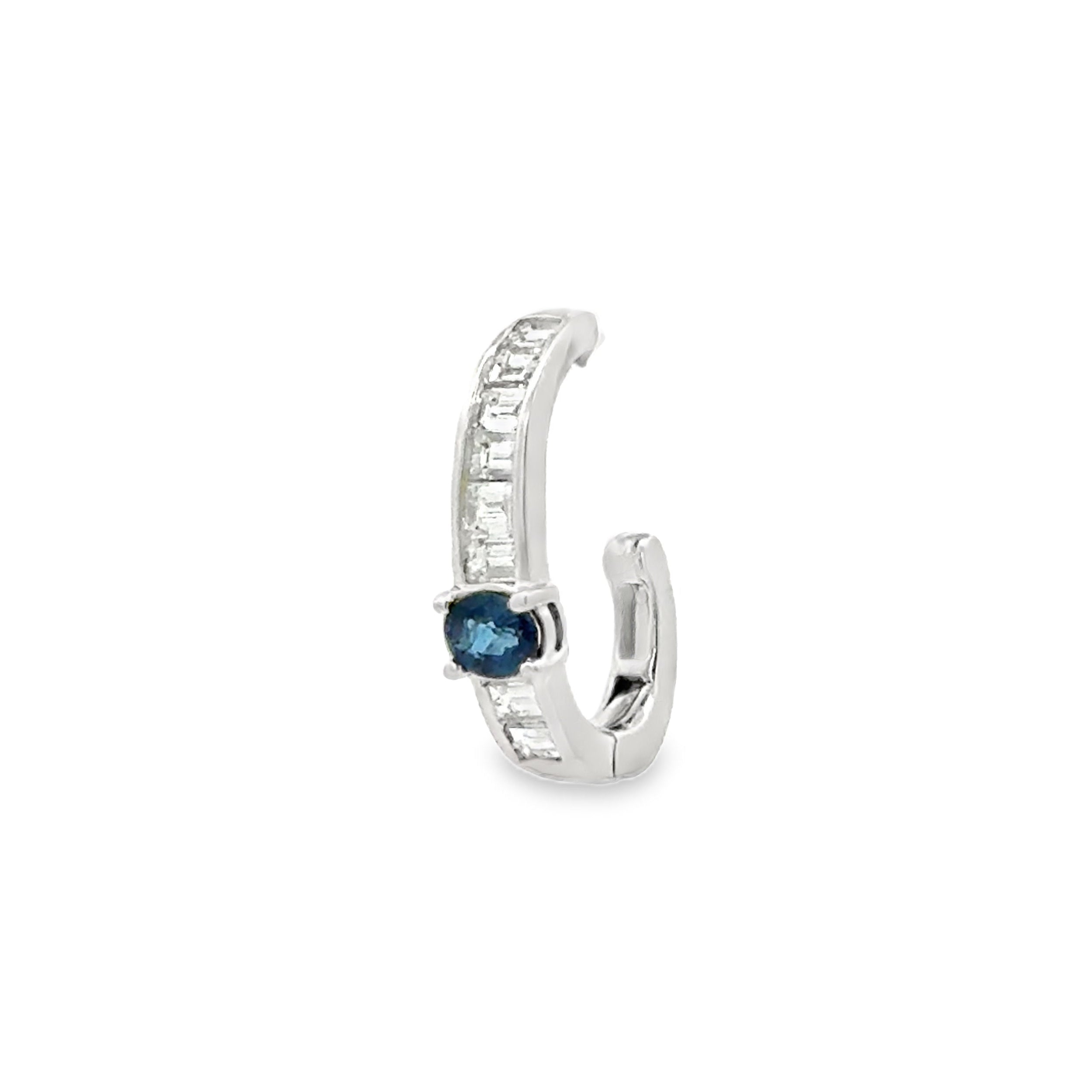 Diamond/Blue Sapphire Ear Cuff