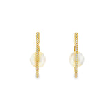 Mini Pointed Hoops With Pearl