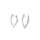 Mini Pointed Diamond Hoops WG