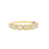 Bezel Emerald Cut Half band