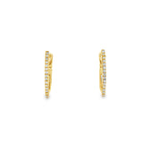 Mini Pointed Diamond Hoops YG