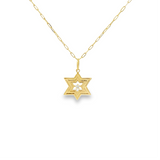 Star Of David Charm with Diamond