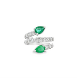 Diamond & Emerald Wrap Ring