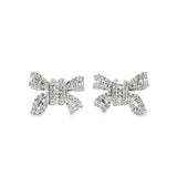 Diamond Bow Earrings- WG