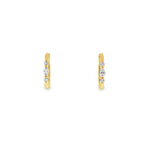 Mini Marquise Diamond Huggies