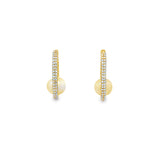 Pave Hoop With Pearl