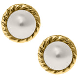 Pearl Baby Earring With Gold Halo