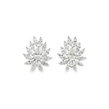 Cluster Diamond Pear Earrings