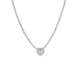 Diamond Necklace With Baguette Heart