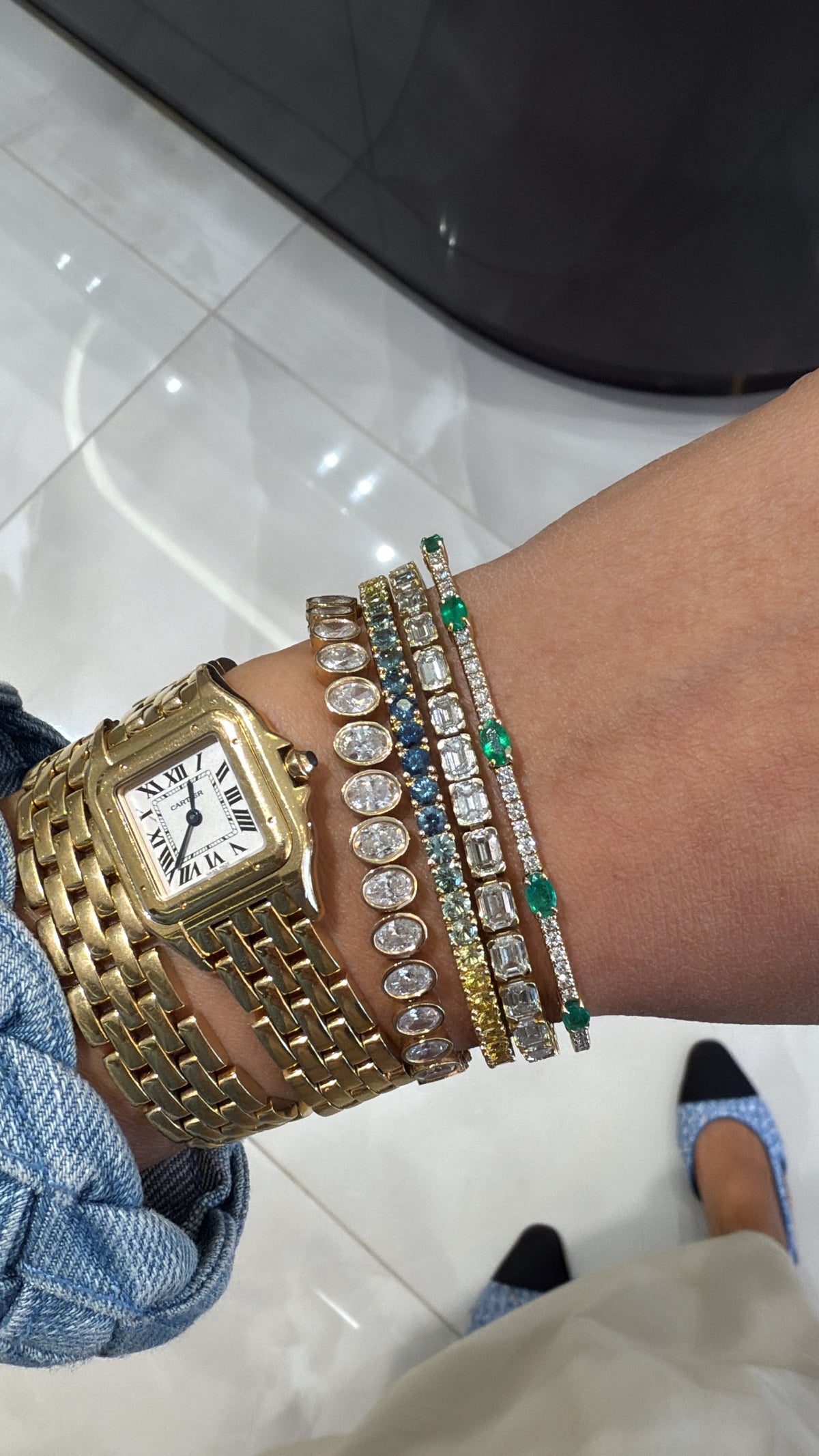 Flexi Emerald Bangle