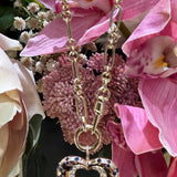 Sapphire Gold Heart Charm
