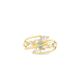 Gold and Pear Diamond Ring