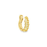 Yellow Diamond Oval Ear Cuff