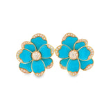 Turquoise Flower Earrings
