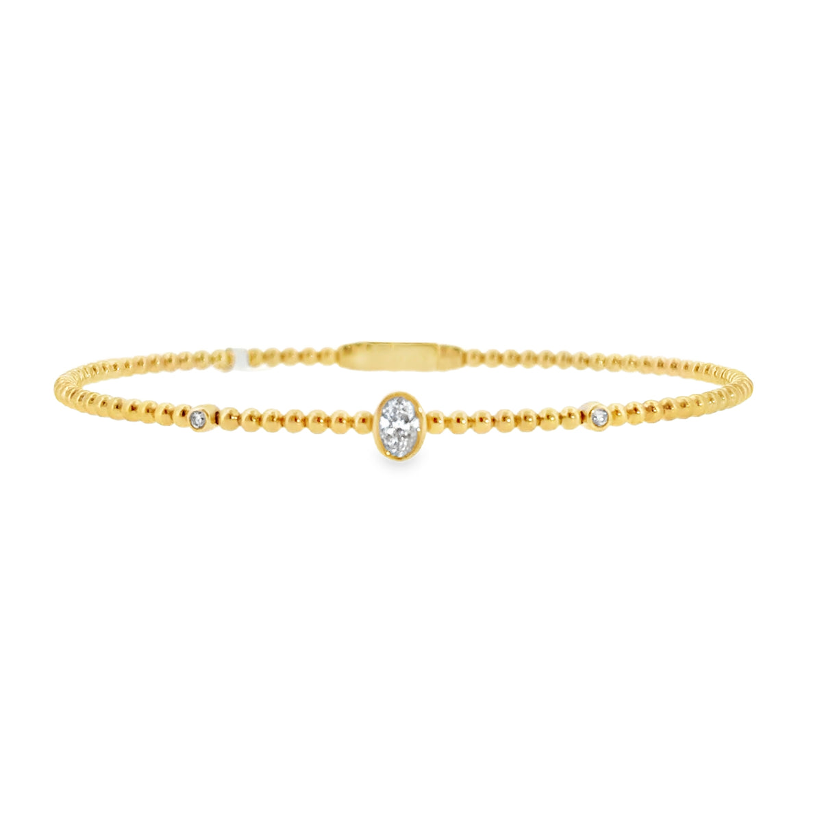 Bezel Oval Flexi Bangle