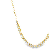 YG Buttercup Tennis Necklace- 4 carat