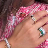 Gold Wave & Diamond Ring