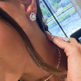 Cluster Diamond Pear Earrings