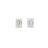 Lab Emerald Diamond Studs - 4.14 ct