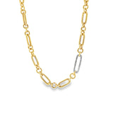 Chunky Gold Chain With Diamond Link